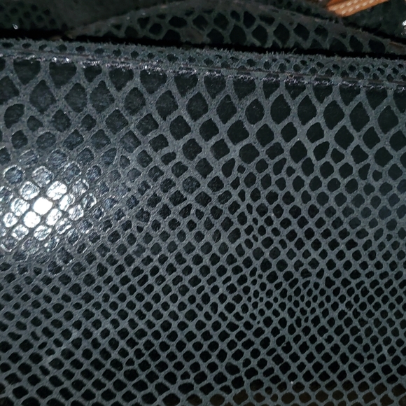 Dooney & Bourke Black Snakeskin Leather Handbag Euc - Picture 5 of 14